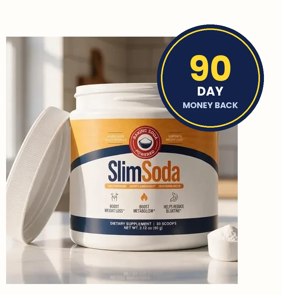 SlimSoda tub with the 90-day money-back guarantee seal